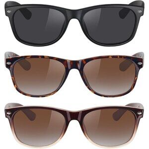 Meetsun Retro Polarized Women Black Classic Trendy Driving Protection Sunglasses